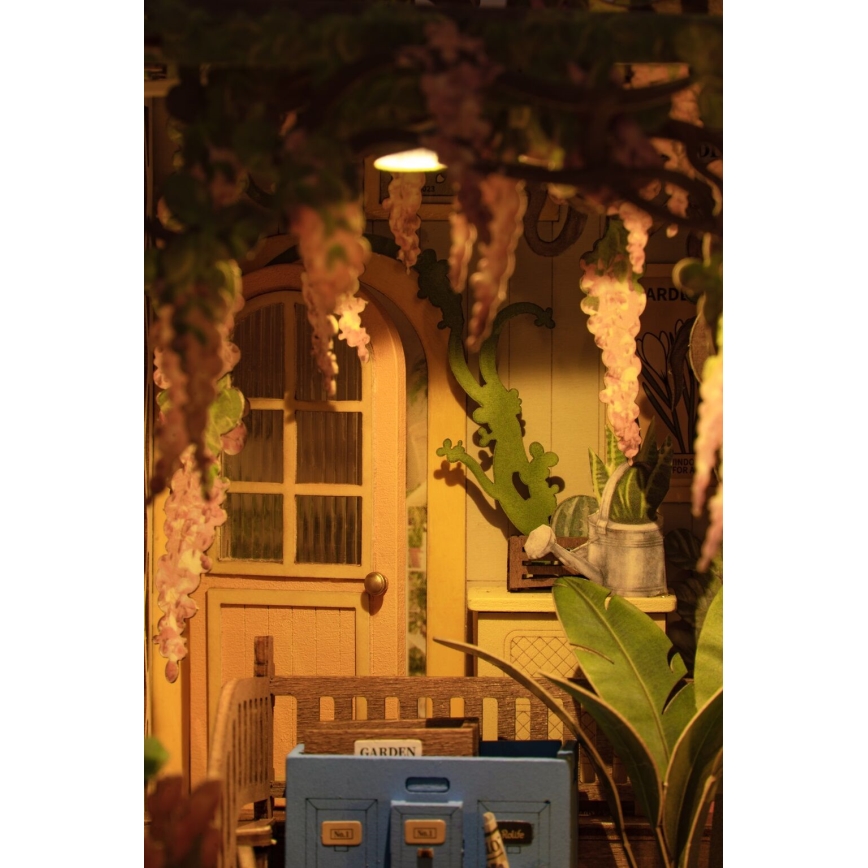 RoboTime - LED Podupirač za knjige Garden house 3D puzzle 2xAAA