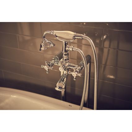 Roca A5A014BC00 - Set za kadu s miješalicom CARMEN RETRO sjajni krom