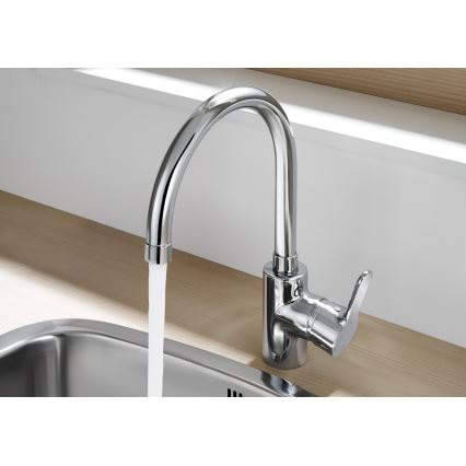 Roca A5A8409C00 - Slavina za sudoper L20 32,5 cm sjajni krom