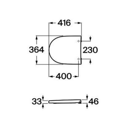 Roca A8012AC00B - WC daska SoftClose MERIDIAN supralit/bijela