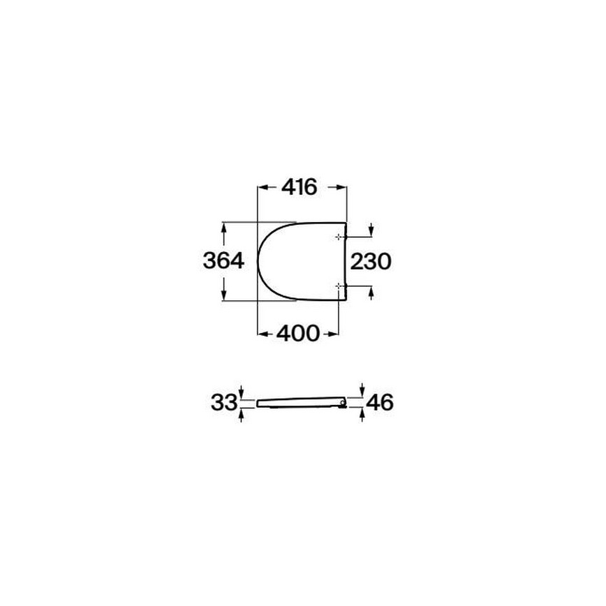 Roca A8012AC00B - WC daska SoftClose MERIDIAN supralit/bijela
