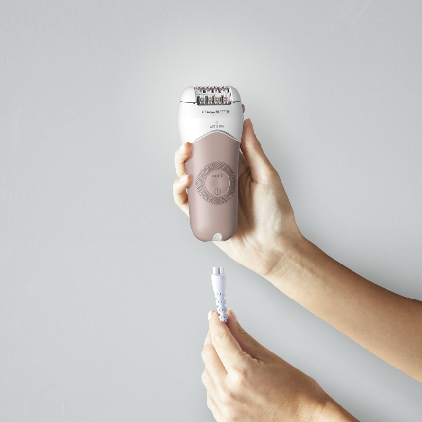 Rowenta - epilator WET&DRY 4,5W/5V 600 mAh bež/zlatna