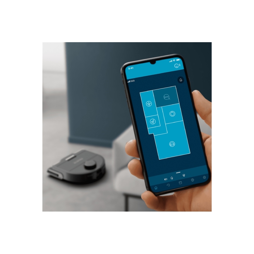 Rowenta - Pametni robotski usisivač s mopom X-PLORER S240+ AI Animal & Allergy Wi-Fi 5200 mAh
