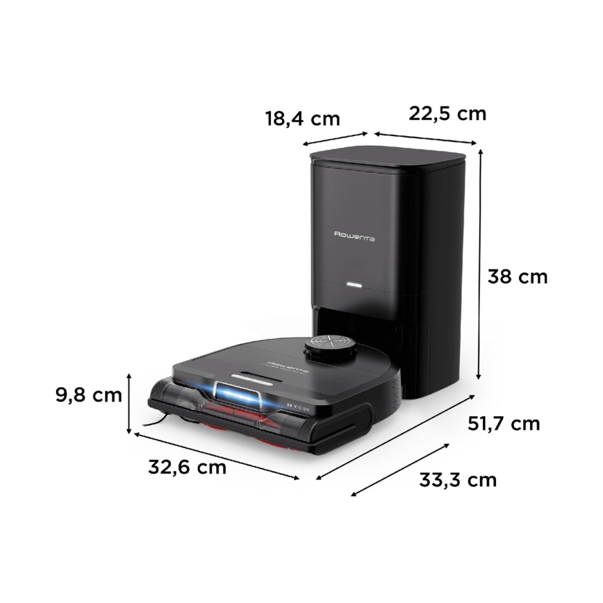 Rowenta - Pametni robotski usisivač s mopom X-PLORER S240+ AI Animal & Allergy Wi-Fi 5200 mAh