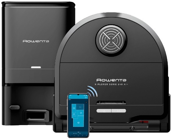 Rowenta - Pametni robotski usisivač s mopom X-PLORER S240+ AI Animal & Allergy Wi-Fi 5200 mAh