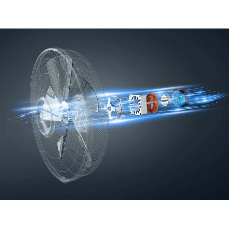 Rowenta - Stajaći ventilator TURBO SILENCE 55W/230V 147 cm bijeli + daljinski upravljač