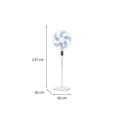 Rowenta - Stajaći ventilator TURBO SILENCE 55W/230V 147 cm bijeli + daljinski upravljač