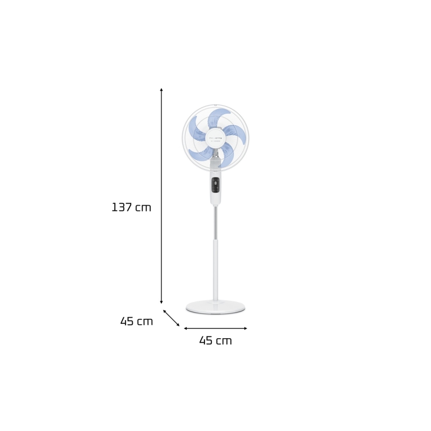 Rowenta - Stajaći ventilator TURBO SILENCE 55W/230V 147 cm bijeli + daljinski upravljač