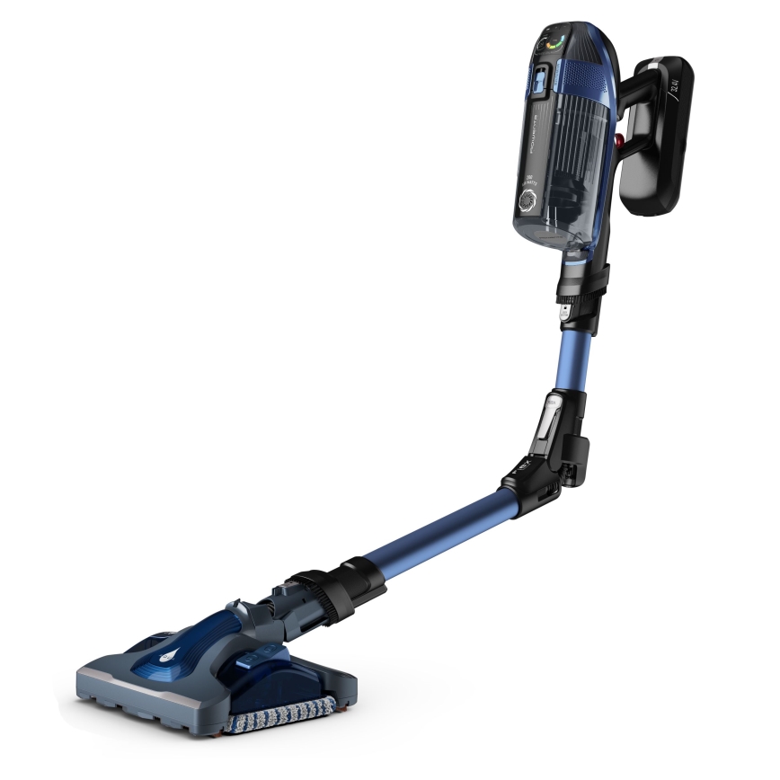 Rowenta - Štapni usisivač s mopom X-FORCE FLEX ANIMAL AQUA AUTO 3u1 480W/32,4V 2500 mAh plava