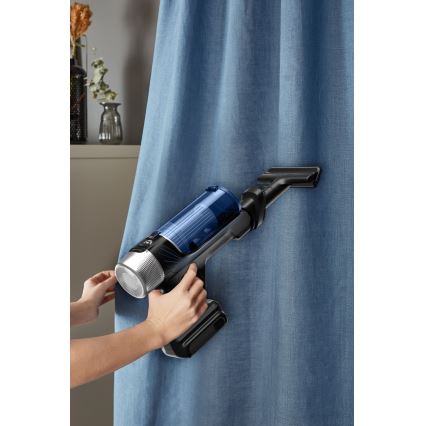 Rowenta - Štapni usisivač s mopom X-FORCE FLEX ANIMAL AQUA AUTO 4u1 250W/25,2V 2500 mAh crna/plava