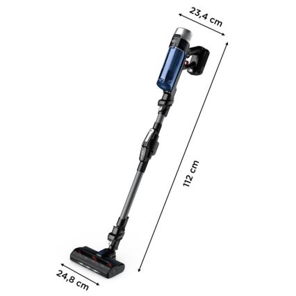 Rowenta - Štapni usisivač s mopom X-FORCE FLEX ANIMAL AQUA AUTO 4u1 250W/25,2V 2500 mAh crna/plava