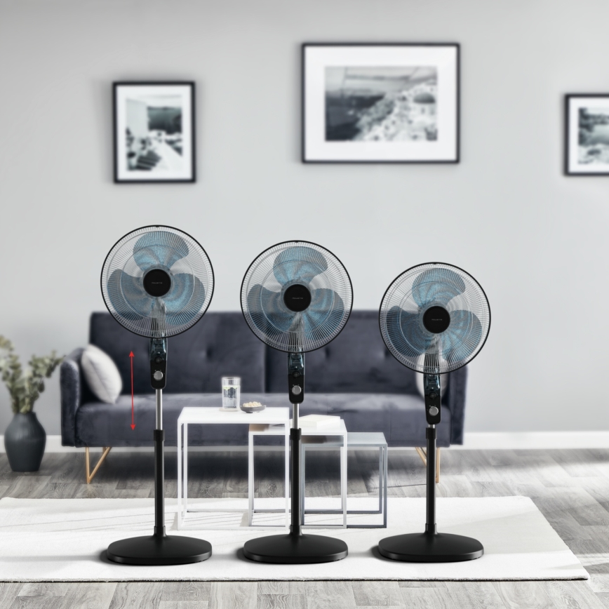 Rowenta - Podni ventilator s odbijačem komaraca ESSENTIAL+ 60W/230V 130 cm crna