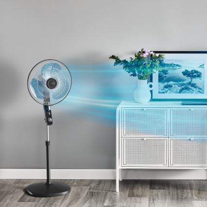Rowenta - Podni ventilator s odbijačem komaraca ESSENTIAL+ 60W/230V 130 cm crna