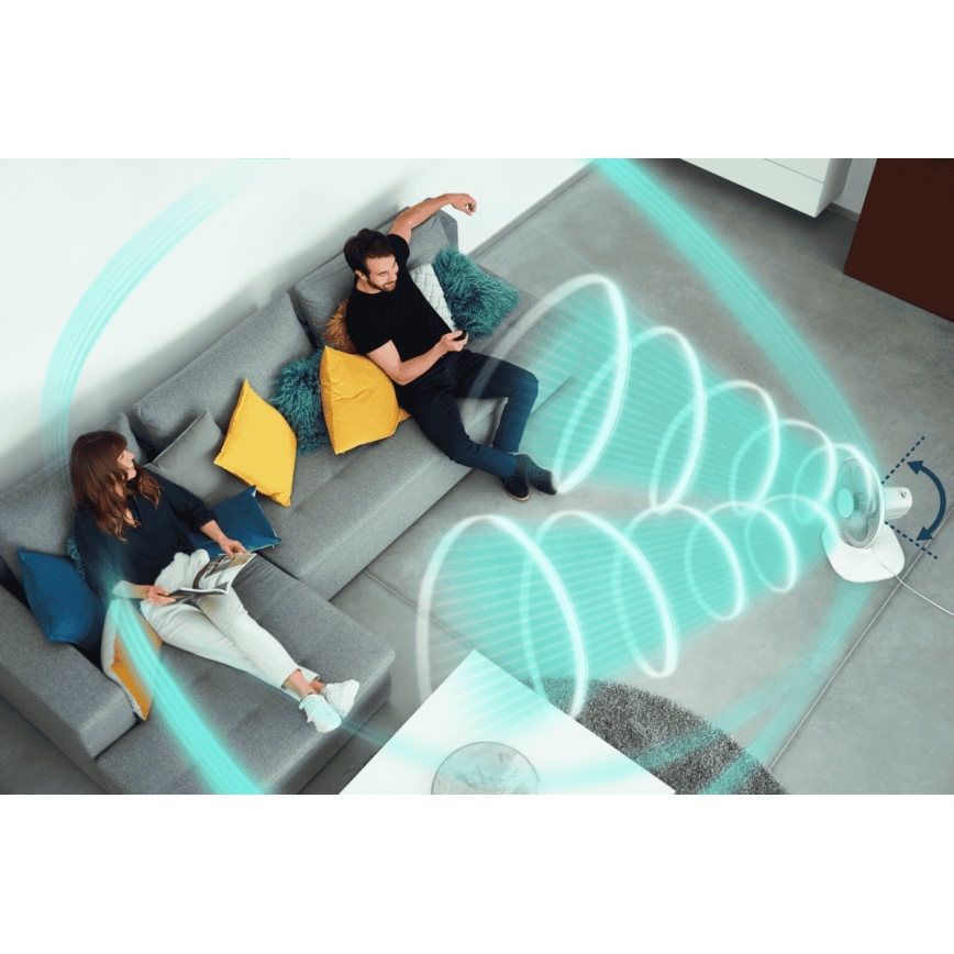 Rowenta - Stolni ventilator ESSENTIAL 28W/230V pr. 25 cm bijela
