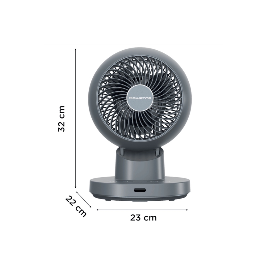 Rowenta - Stolni ventilator TURBO SWIFT COMPACT 230V plava+ daljinski upravljač