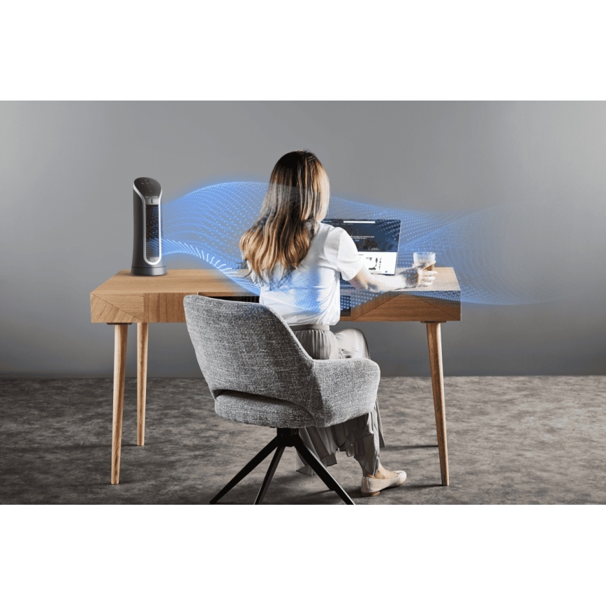 Rowenta - Stupni ventilator EOLE COMPACT 30W/230V crna