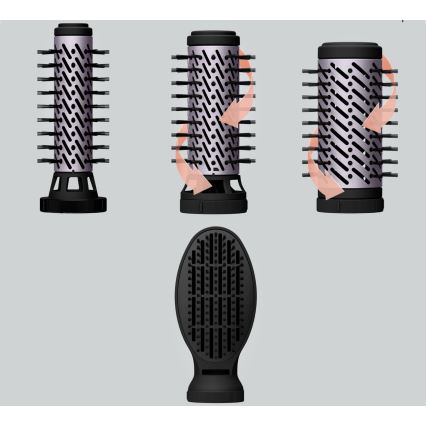 Rowenta - Sušilo za kosu s četkom BRUSH ACTIV 1000W/230V, crna