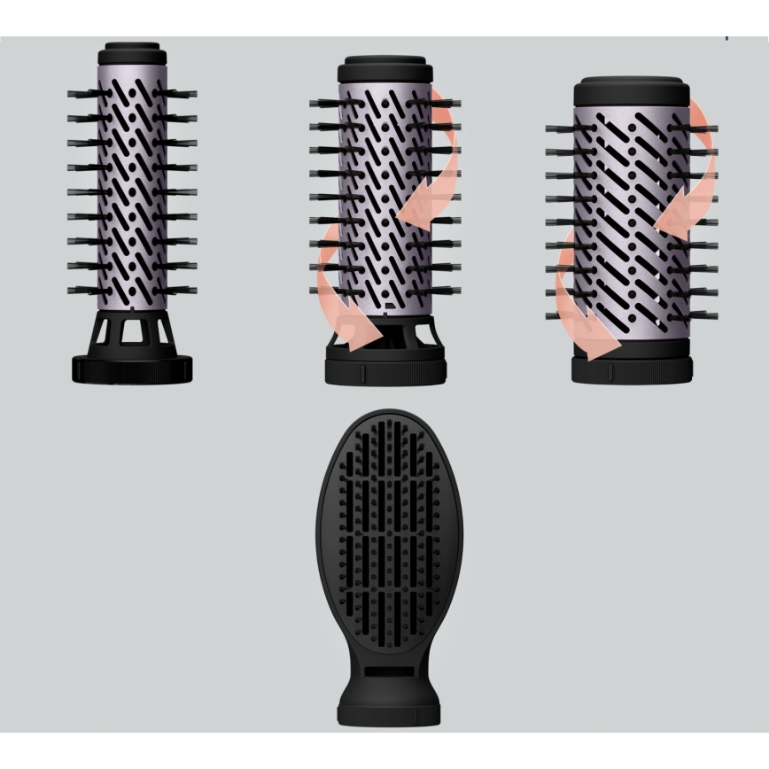 Rowenta - Sušilo za kosu s četkom BRUSH ACTIV 1000W/230V, crna