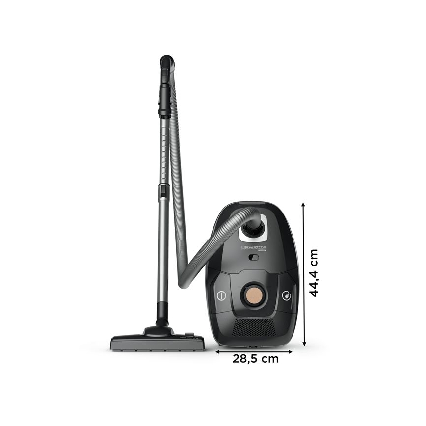 Rowenta - Usisivač s vrećicom ZELENA FORCE EFFITECH ECO TOTAL CLEAN 400W/230V crna