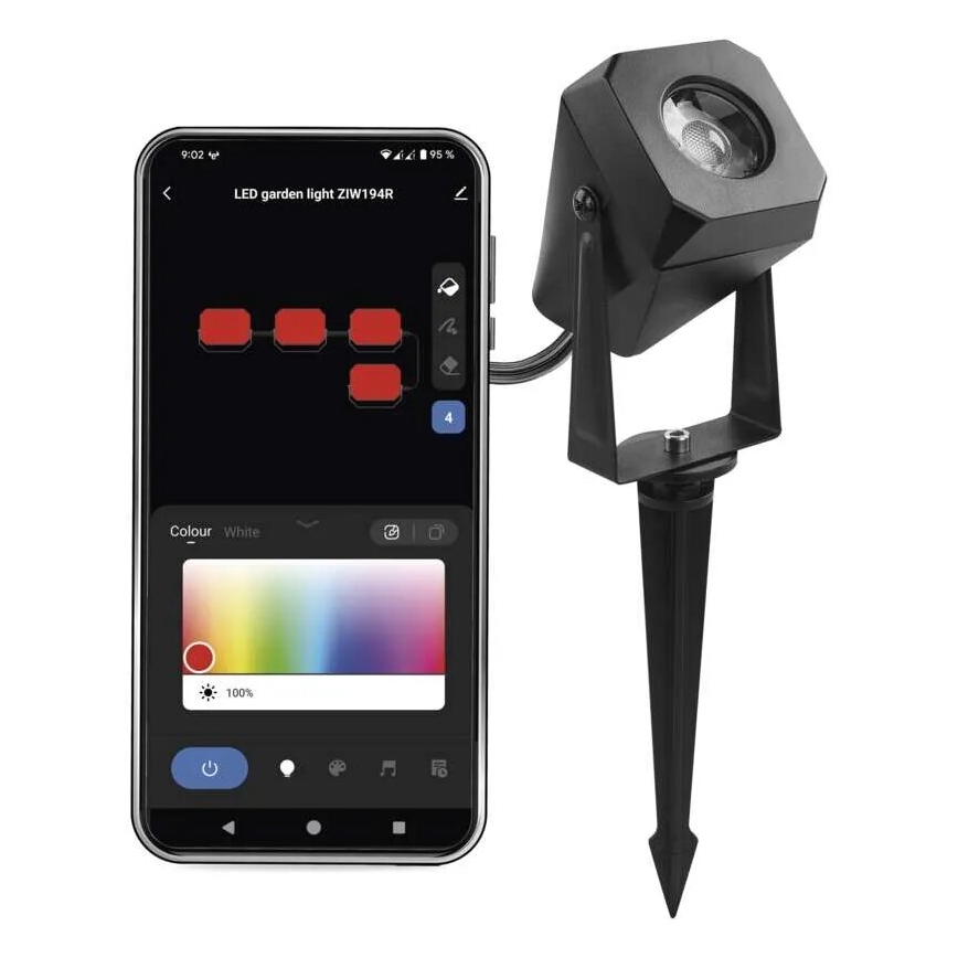 LED RGBIC Prigušiva vanjska lampa GoSmart - proširenje LED/1,5W/230V 3000-6500K IP65 Wi-Fi Tuya