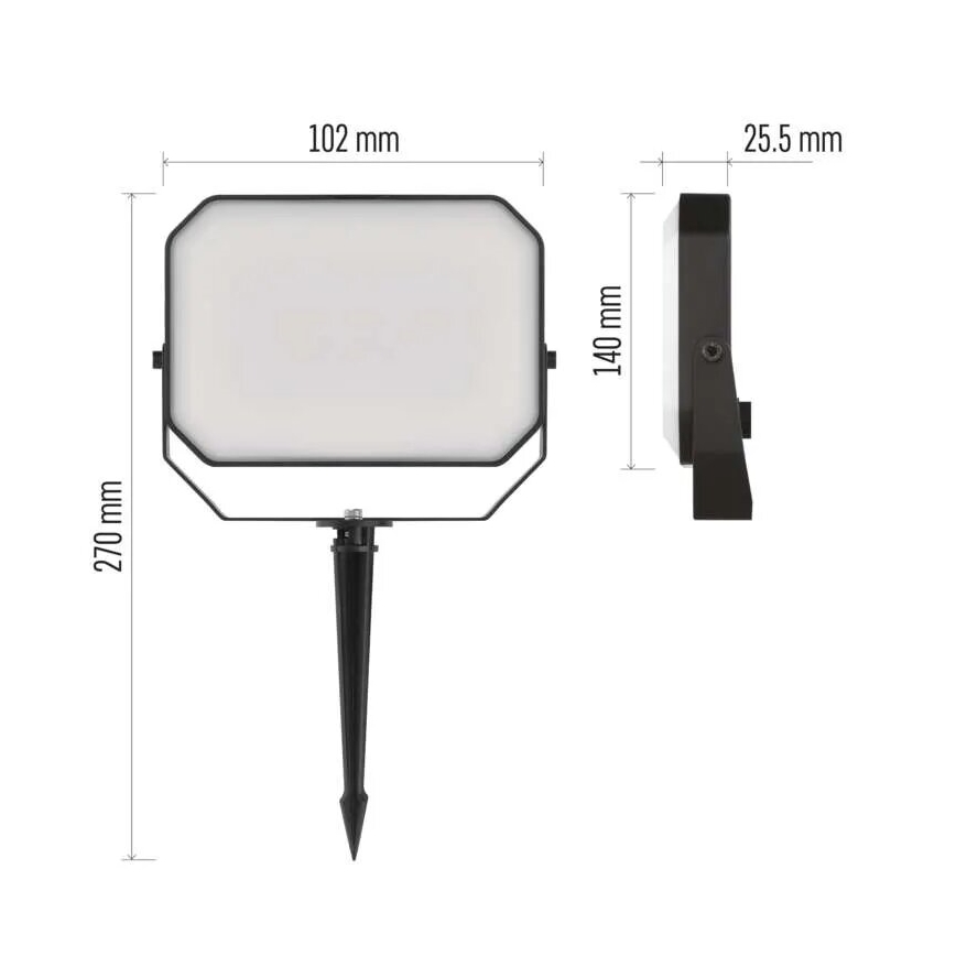 LED RGBIC Prigušivi vanjski reflektor GoSmart - proširenje LED/4W/230V 3000-6500K IP65 Wi-Fi Tuya