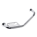 Ručka s držačem za sapun 45,5 x 25 cm inox/srebrna