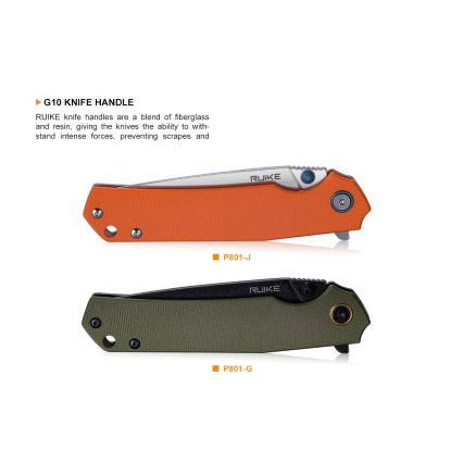 Ruike RUP801G - Sklopivi džepni nož 20 cm zelena