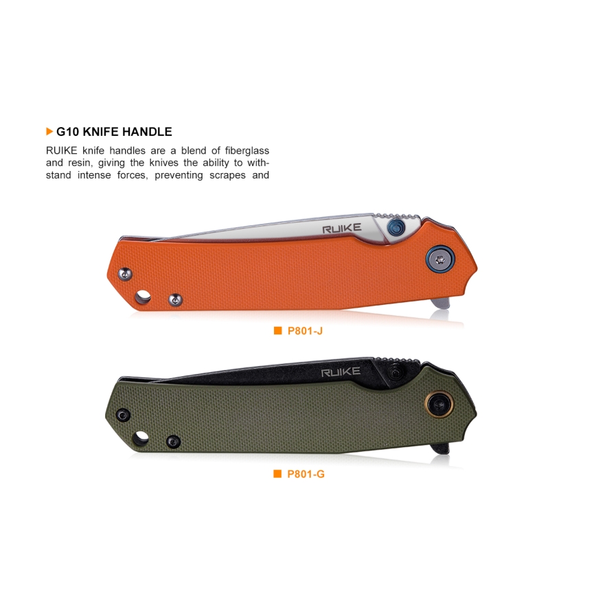 Ruike RUP801G - Sklopivi džepni nož 20 cm zelena