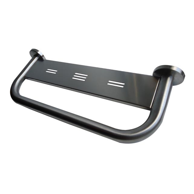 Rukohvat s policom 58x8 cm nehrđajući čelik/srebrna