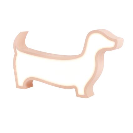 Ružičasta dječja LED stolna lampa DOG LED/12W/230V