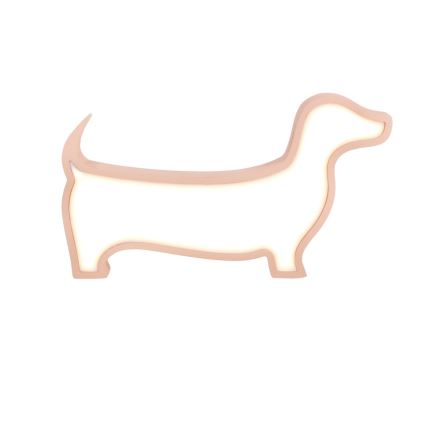 Ružičasta dječja LED stolna lampa DOG LED/12W/230V
