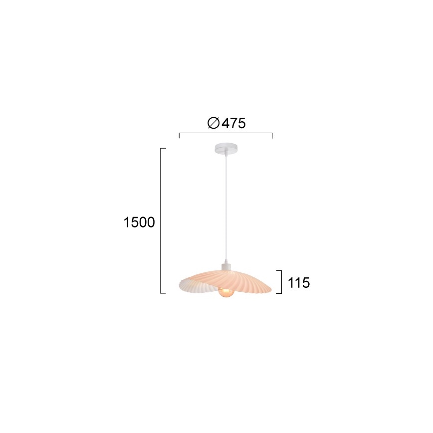 Ružičasti luster na kabelu DANCE 1xE27/40W/230V