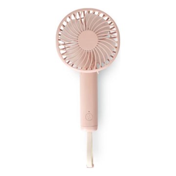 Ružičasti punjivi džepni ventilator 5W/5V 1200 mAh