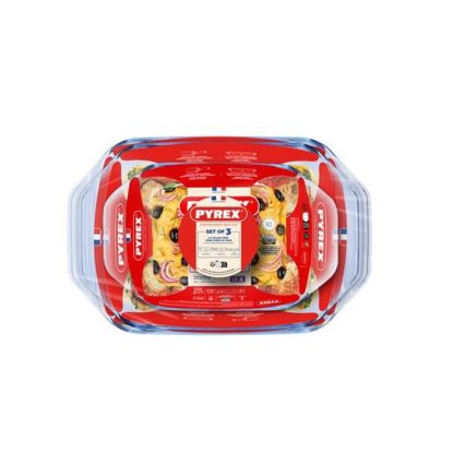 Sada 3x PYREX pekača 1,4/3/4 l