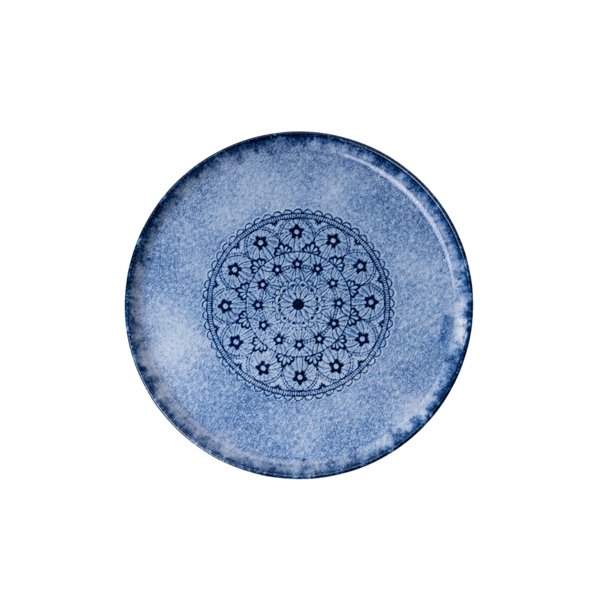 Sada za jelo, 27 kom., plava/porculan