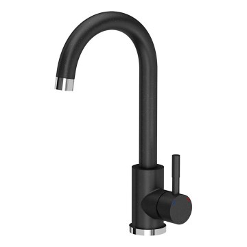 Samona - Slavina za sudoper 32 cm granit/crna