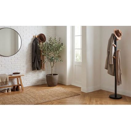 Samostojeća vješalica 177x28 cm DOMUS crna/bež