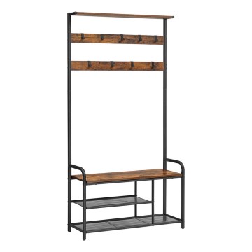 Samostojeća vješalica NAVOR smeđa/crna