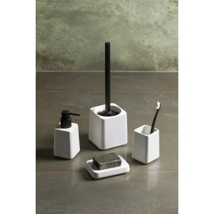 Sapho - 4-dijelni kupaonski set, bijela/crna