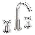 Sapho - Baterija za umivaonik 3-otvorna AXIA RETRO 23,8 cm sjajni krom