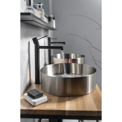 Sapho - Baterija za umivaonik SOLARIS 32 cm mat crna