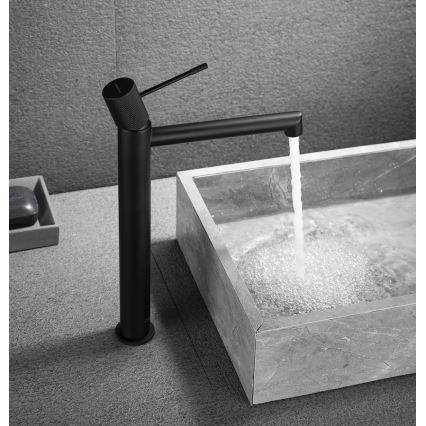 Sapho - Baterija za umivaonik SOLARIS 32 cm mat crna