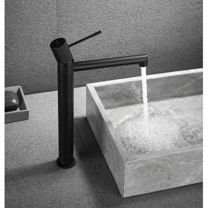 Sapho - Baterija za umivaonik SOLARIS 32 cm mat crna