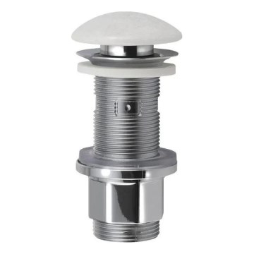 Sapho - Click-Clack odvod za umivaonik BLOK, promjer 6,7 cm, mramor/bijela