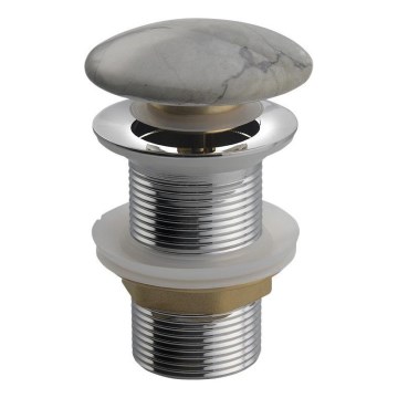 Sapho - Click-Clack slivnik za umivaonik DALMA, promjer 6,7 cm, sivi