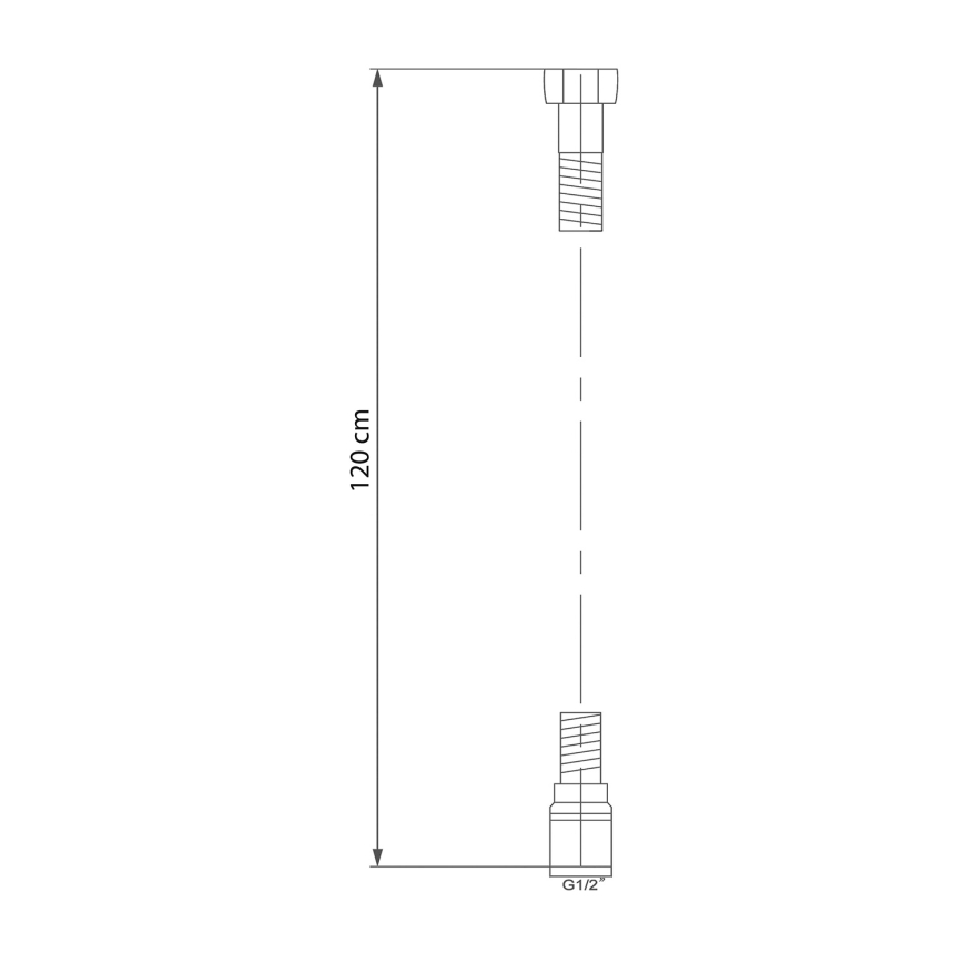 Sapho - Crijevo za tuš SOFTFLEX 120 cm metalizirano srebrno