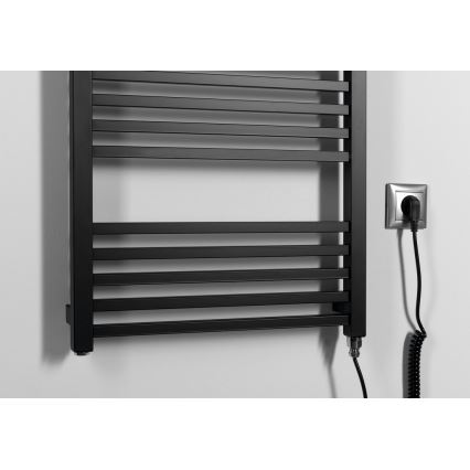 Sapho - Električni sušač ručnika METRO-E 400W 106x50 cm mat crne boje