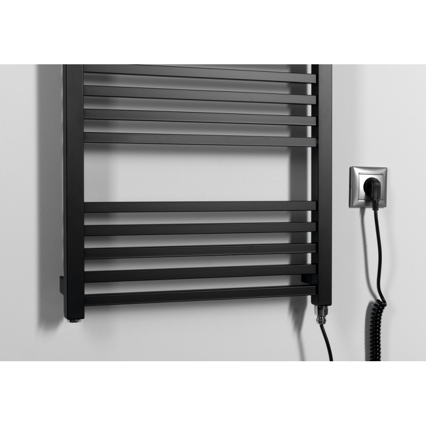 Sapho - Električni sušač ručnika METRO-E 400W 106x50 cm mat crne boje