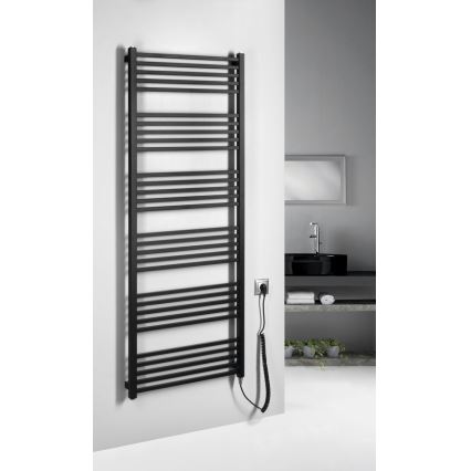 Sapho - Električni sušač ručnika METRO-E 800W 162x60 cm mat crne boje