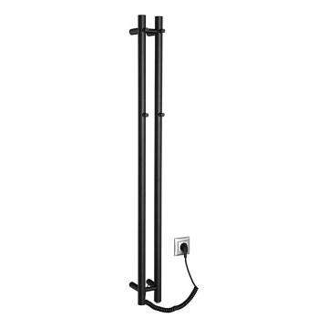 Sapho - Električni sušač ručnika PAPINADO 40W 120x11 cm mat crne boje